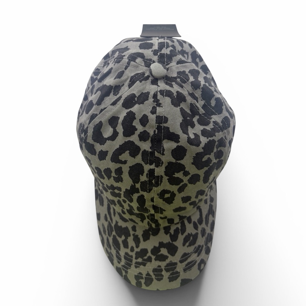 Leopard Print Baseball Cap, Grey, Black, Adjustable, NWT - Picture 8 of 9